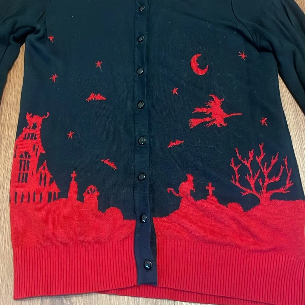 Black and Red Halloween Sweater - Picture 4 of 6